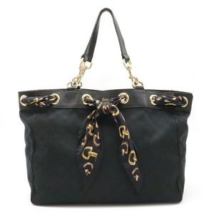 Gucci GG Tote Bag Scarf Included Leather Black